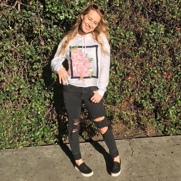 Refashioned Patchwork Soft White Hoodie - Picture 8 of 8